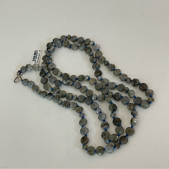 One of a kind Labradorite beaded 42” Necklace - Picture 6 of 11
